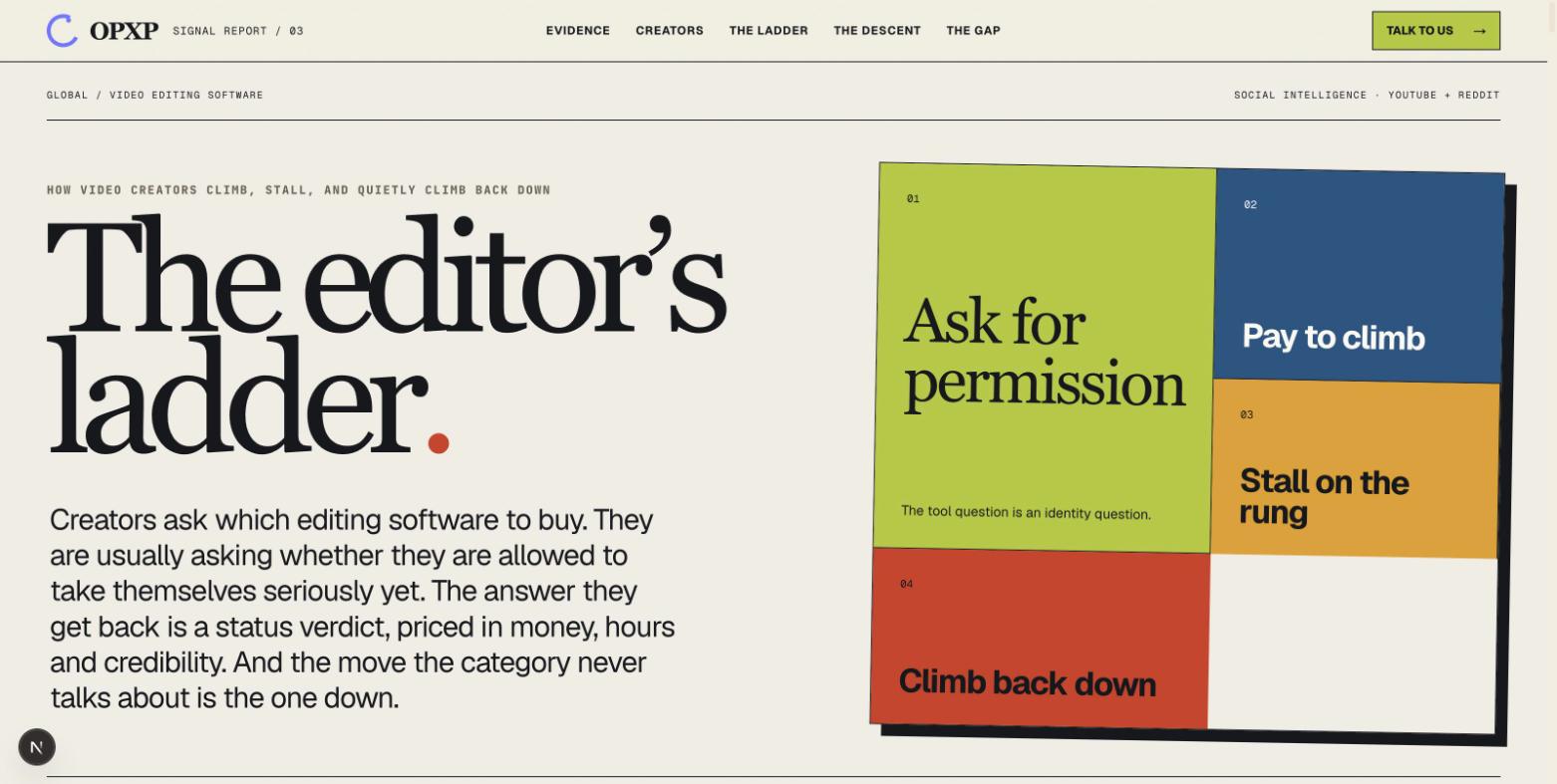 The Editor's Ladder — opening spread
